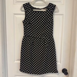 Forever 21 Contemporary Black White Polka Dot Sleeveless Mini Dress Small